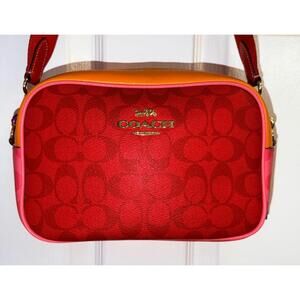Coach Jamie Camera Bag in Blocked Signature Canvas CA168
